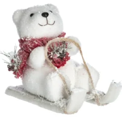 OURS HABILLE LUGE H.18CM