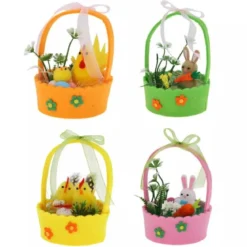 PANIER  DECORATIF LAPIN 27CM