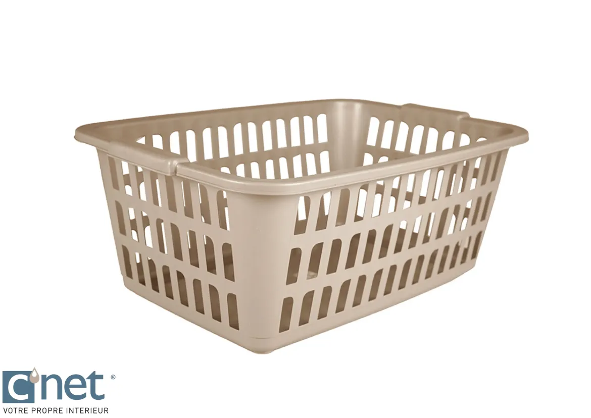 PANIER A LINGE RECTANGLE 30L GREGE