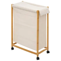 PANIER A LINGE ROULANT BAMBOU 52L