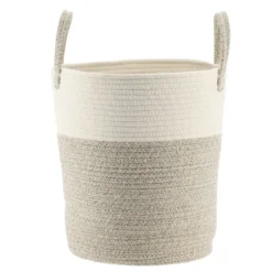 PANIERE A LINGE NATUREL MARRON CHINE D.32X38CM