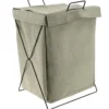 PANIERE A LINGE PLIABLE STRUCTURE METAL 50L VERT D EAU