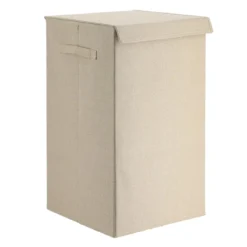 PANIERE A LINGE PLIABLE TISSU NATUREL