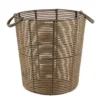 PANIERE A LINGE RECYCLE FACON ROTIN 35X38CM NATUREL