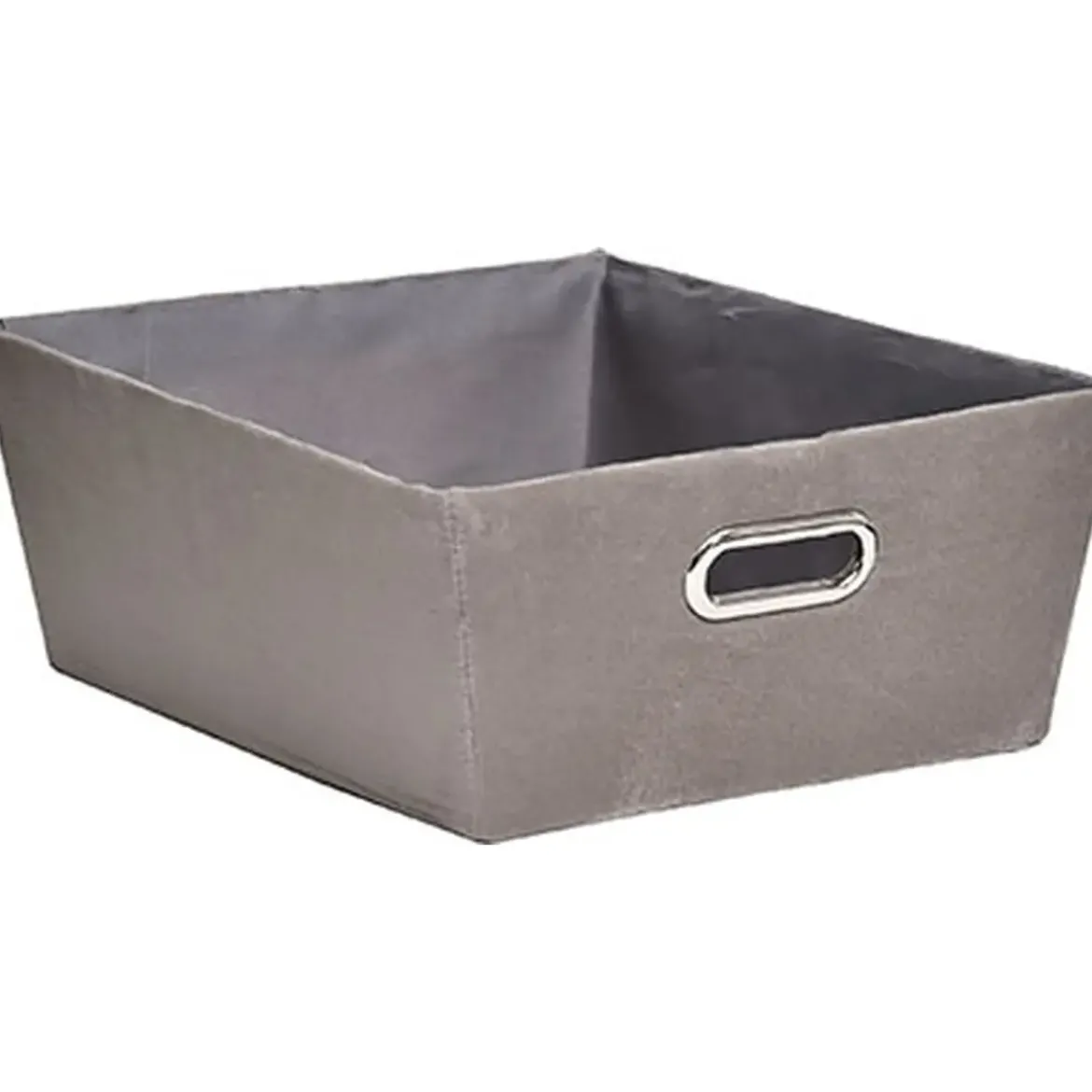 PANIERE DRESSING VELOURS D.15X40X32.5CM TAUPE