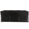 PANIERE EN PAPIER STRUCTURE METAL 44X31X17CM NOIR TISSU NOIR