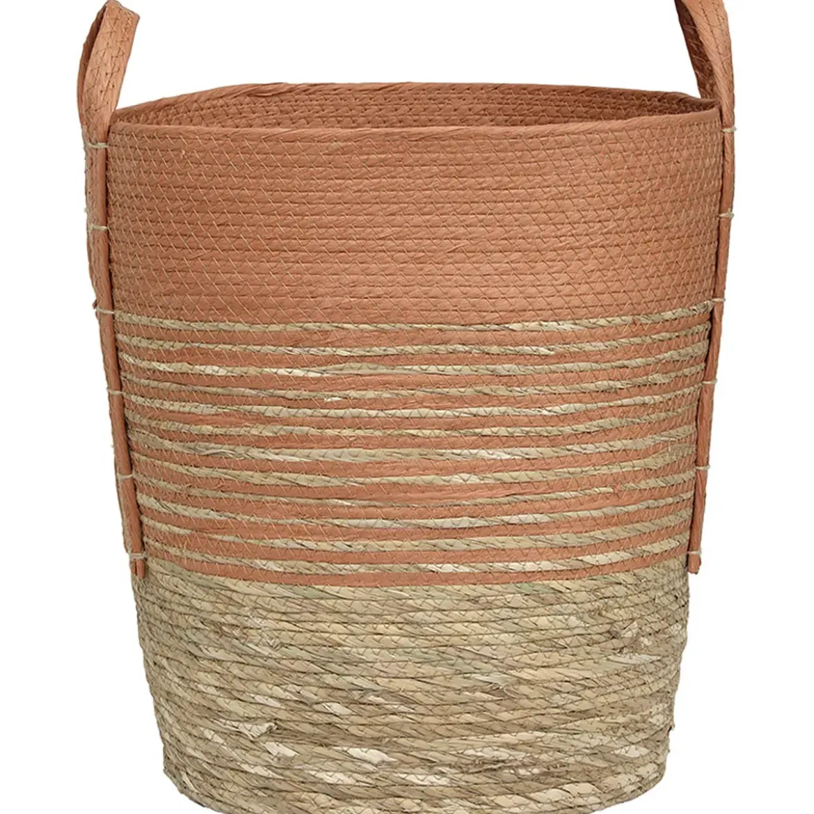 PANIERE FIBRE VEGETALE PAPIER D.45X47CM NATUREL CORAIL