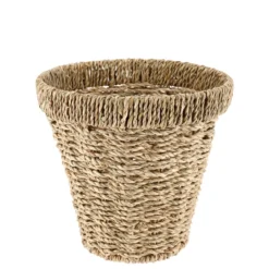 PANIERE RONDE MATIERE VEGETALE 21X18CM NATUREL