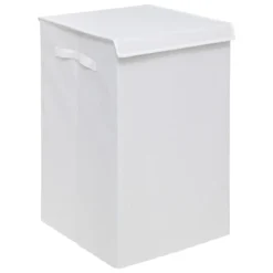 PANIER LINGE 74L COTON BLANC COLORS