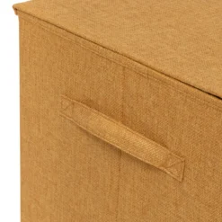 PANIER LINGE 74L MOUTARDE COLORS