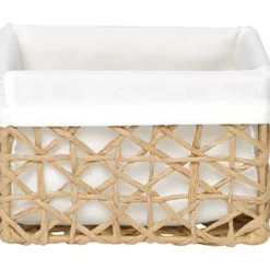 PANIER MM PAPIER FICELLE TISSU CREME