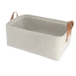 PANIER RECTANGLE FACON BOUCLETTE 44X31X17CM NATUREL