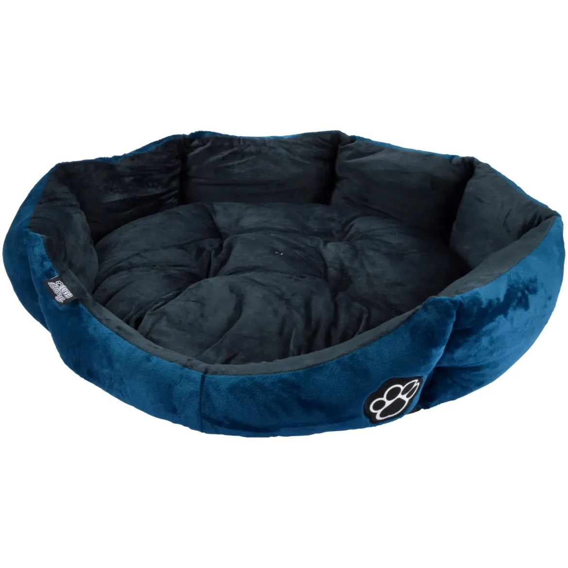 PANIER ROND 60CM PATCHY EMERAUDE CHARBON