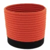 PANIER ROND COTON TERRE DE SIENNE NOIR D.19X16CM