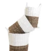 PANIER TRESSE BLANC NATUREL D.24X24X30CM