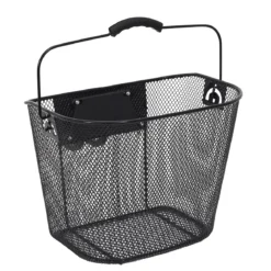 PANIER VELO METAL NOIR CLIP AUTOMATIQUE 10L