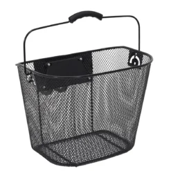 PANIER VELO METAL NOIR CLIP AUTOMATIQUE 10L