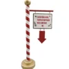 PANNEAU RAYE ROUGE DEPOSER LES CADEAUX H.38CM