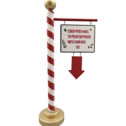 PANNEAU RAYE ROUGE DEPOSER LES CADEAUX H.38CM