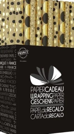 PAPIER CADEAU KRAFT BRUN DORURE A CHAUD 0.70X1.5M