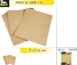 PAPIER DE VERRE X10 PIECES