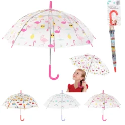 PARAPLUIE ENFANT TRANSPARENT IMPRIME