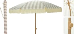 PARASOL DE JARDIN INCLINABLE D.200CM TAUPE
