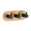 PATERE TRIPLE BAMBOU METAL PEINT 3M NOIR