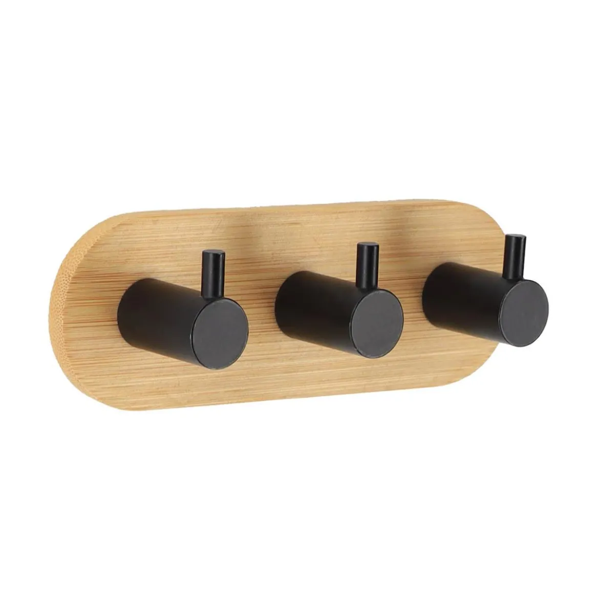 PATERE TRIPLE BAMBOU METAL PEINT 3M NOIR