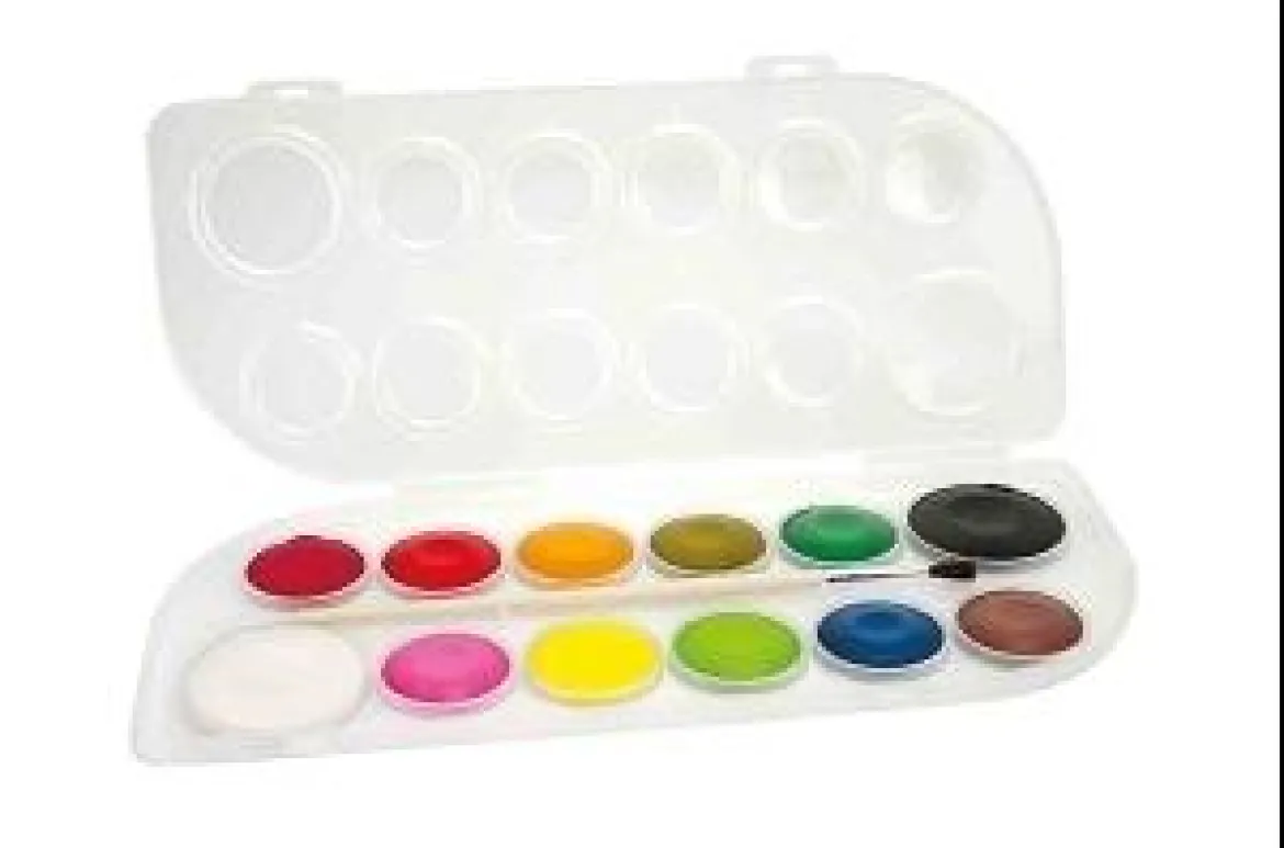 PEINTURE A L EAU X 12 PCS ET 1 PINCEAU