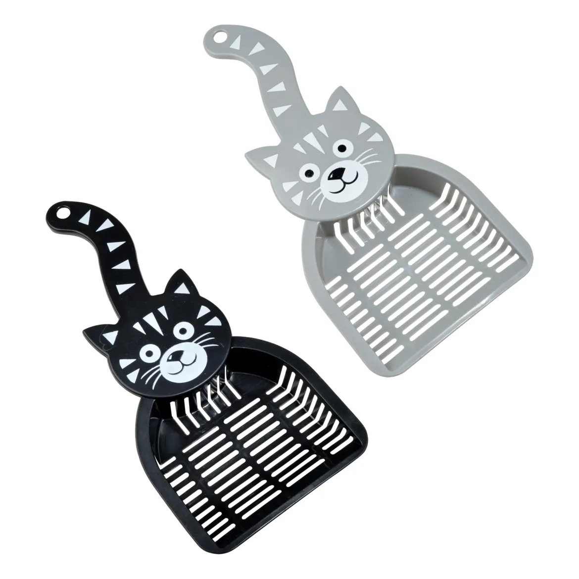 PELLE A LITIERE FANTAISIE PLASTIQUE 27.5X13X3CM GRIS OU NOIR