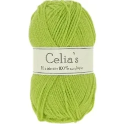 10 PELOTES 50 GR CELIA S VERT ANIS