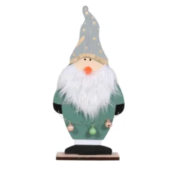 PERE NOEL A POSER GRELOTS VERT D EAU H.29CM