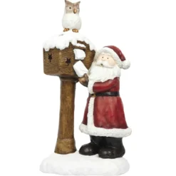 PERE NOEL BOITE AUX LETTRES HIBOU LED H.43CM