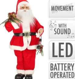PERE NOEL DANSANT ET MUSICAL H.85CM