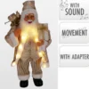 PERE NOEL DEBOUT LED 80CM DORE