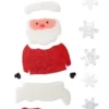 PERE NOEL ET FLOCONS GEL VITROSTATIQUE PLANCHE X14 PIECES