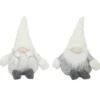 PERE NOEL ET MERE NOEL GRIS BLANC ASSIS H.23CM