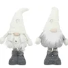 PERE NOEL OU MERE NOEL GRIS BLANC EXTENSIBLES H.60CM