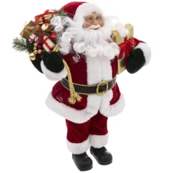 PERE NOEL VELOURS ROUGE 45CM