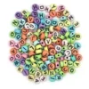 PERLES ACRYLIQUE RONDES ALPHABET PASTEL 7X0.3MM X40G