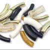 PERLES ACRYLIQUE TUBE INCURVE 2 TAILLES X18 PIECES