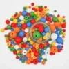 PERLES RONDES BOIS MULTICOLORES 0.8 A 2.3CM X385 PIECES