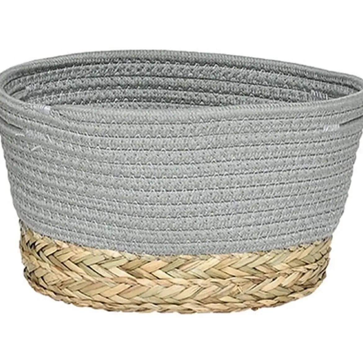 PETITE CORBEILLE OVALE COTON MATIERE VEGETALE KAKI NATUREL