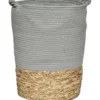 PETITE PANIERE A LINGE RONDE MATIERE VEGETALE KAKI NATUREL