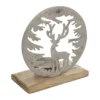 PHOTOPHORE ROND RENNE FORET 25CM
