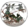 PHOTOPHORE VERRE BOULE DECOREE POUR BOUGIE CHAUFFE PLAT