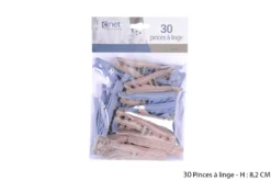 30 PINCES LINGE GREGE ET BLEU 8.8CM