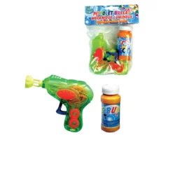 PISTOLET BULLE DE SAVON LUMINEUX 11 CM