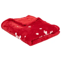 PLAID MERRY XMAS ROUGE 130X180CM